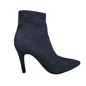 Brash Black Sparkly Stiletto Bootie Heels – Size 5.5